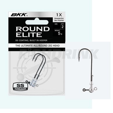 Джигголівка BKK Round Elite-Stinger Eye Bait Keeper 5g #10/0 2pcs (A-EA-3412)