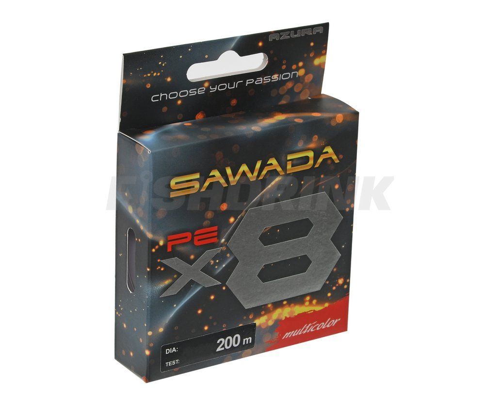 Шнур Azura '25 Sawada X8 Multicolor 200м #2 0.235мм