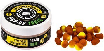 Бойли Brain Toxic Pop-Up Sweet Corn & Tiger Nut (кукурудза + тигровий горіх) 10mm + 8x12mm 34g